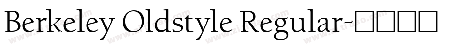 Berkeley Oldstyle Regular字体转换